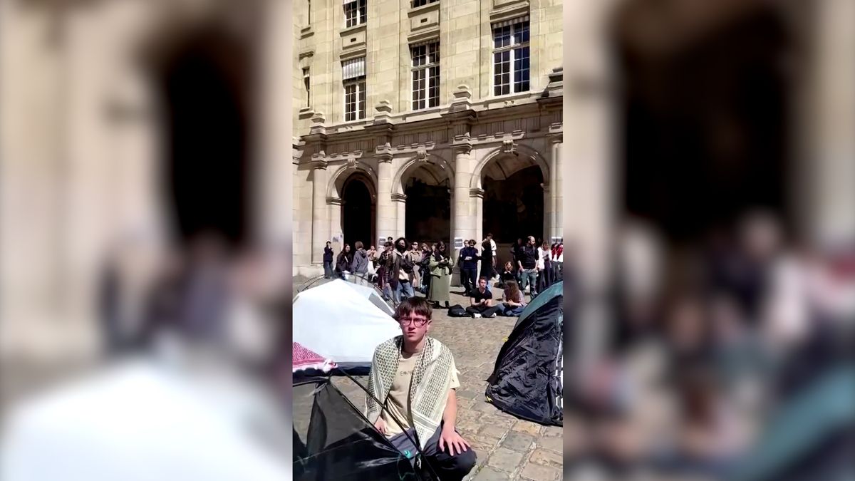 Na podporu Palestinců se demonstrovalo i na pařížské Sorbonně, studenty rozehnala policie